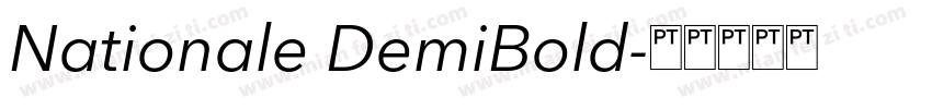 Nationale DemiBold字体转换